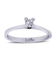 Lova E Renk 0,15 Karat Pırlanta Tektaş Yüzük - 1040001