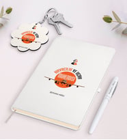 BK Gift Kişiye Özel Havacılık Ve Uçak Mühendisi Beyaz Defter Kalem Ve Anahtarlık Hediye Seti (Model 1)
