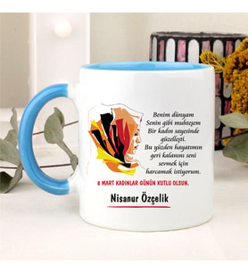 8 Mart Dünya Kadınlar Gününe Özel Kupa (Beyaz)