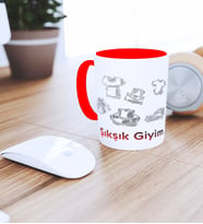 Kişiye Özel Baskılı Giyimci Kupası Kırmızı