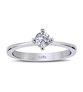 Lova F Renk 0,33 Karat Pırlanta Tektaş Yüzük - 1020116