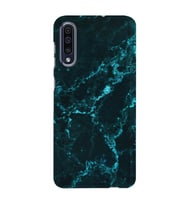 Kılıfland Samsung Galaxy A70 Kılıf Silikon Resimli Kapak Koyu Mavi Mermer Stok 1297