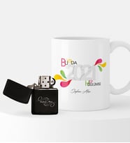 BK Gift Kişiye Özel Bu Yılda Hep Gülümse Temalı Çakmak ve Kupa Seti