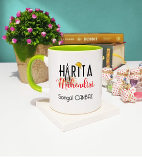 Harita Mühendisi Kupa Bardak Yeşil