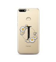 Papatya Harf Tasarım Süper Şeffaf Silikon Telefon Kılıfı Huawei Honor 7c-Y7 (201