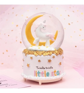 Sihirli Unicorn Işıklı Kar Küresi