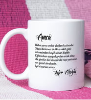 Amcaya Amca Yazılı Kişiye Özel Amca Kupa Bardak