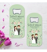 Animasyon Gelin Damat 2  Nikah Hatırası Temalı Uzun (dik ) Açacak Magnet