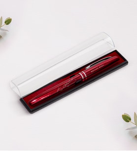 BK Gift Kişiye Özel Atatürk İmzalı Kırmızı Metal Roller Kalem