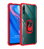 Microsonic Huawei Y9 Prime 2019 Kılıf Grande Clear Ring Holder Kırmızı