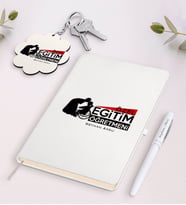 BK Gift Kişiye Özel Özel Eğitim Öğretmeni Beyaz Defter Kalem ve Anahtarlık Hediye Seti-1 (Model 1)