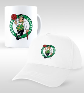 NBA Boston Celtics Beyaz Kupa ve Şapka Seti (Model 1)