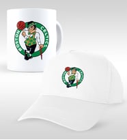 NBA Boston Celtics Beyaz Kupa ve Şapka Seti (Model 1)