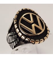 Volkswagen Amblemli Logolu Erkek Gümüş Yüzük