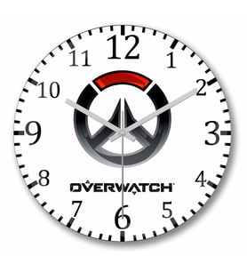 Overwatch Simples  Duvar Saati Bombeli Gercek Cam