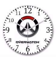 Overwatch Simples  Duvar Saati Bombeli Gercek Cam