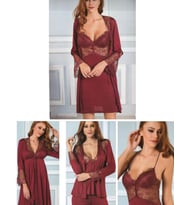 Pierre Cardin 5625 Bordo  Penye 6 Lı Bayan Çeyiz Seti