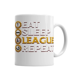 League Of Legends Eat Sleep League Repeat Funny Gifts Kupa Bardak