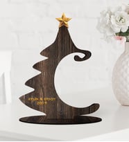 BK Gift Kişiye Özel İsimli Ahşap Yılbaşı Ağacı Model 1a