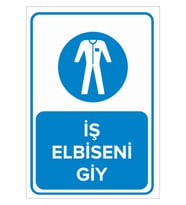 MIGNATIS - İş Elbiseni Giy Levhası - Sac Malzeme 35x50cm