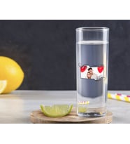BK Gift Kişiye Özel Renkli Baskılı İsimli Fotoğraflı Vodka Bardağı-32 (Beyaz)