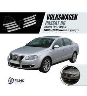 VW Passat B6 Krom Ön Panjur 8 prç. 2005-2011 arası P. Çelik