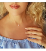 Vaoov Swarovski Taşlı Gümüş Hayalet Kolye
