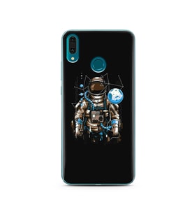 Uzay Astronot Tasarım Süper Şeffaf Silikon Telefon Kılıfı Huawei Y9 2019