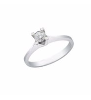 0,60Ct Pırlanta Tektaş Yüzük - 18K (Beyaz)