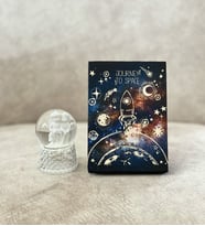 Kişiye Özel 6 Fotoğraflı Space Roket Tasarımlı Mini Albüm Ve Mini Melek Kar Küresi Set