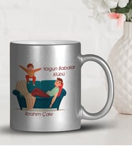 BK Gift Kişiye Özel Babalar Günü Temalı Gümüş Yaldızlı Kupa Bardak 21425