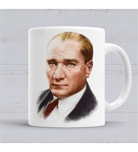 Mustafa Kemal Atatürk Kupa Bardak  Porselen