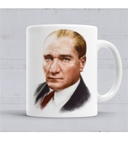 Mustafa Kemal Atatürk Kupa Bardak  Porselen