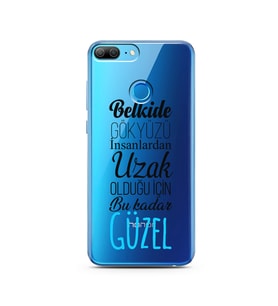 Belkide Tasarımlı Süper Şeffaf Silikon Telefon Kılıfı Huawei Honor 9 Lite