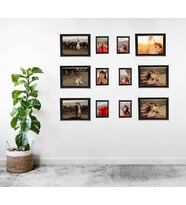 Dekoratif Palet Çoklu Çerçeve Fotoğraflı (model 10) (Siyah)