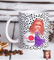 BK Gift Kişiye Özel Kız Çocuk Yaş Karikatürlü Beyaz Kupa Bardak-19