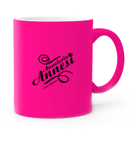 BK Gift Kişiye Özel Annelerin Annesi Fosforlu Pembe Kupa Bardak  1