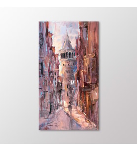 Arty Tablo Galata Kulesi Tablo (Karışık)