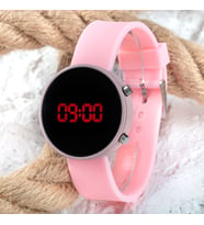 SaaTTino Led Watch Pembe Silikon Kordon Bayan Yetişkin Kız Çocuk Saati ST-303792