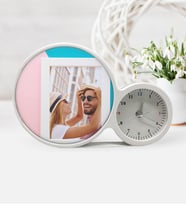 BK Gift Kişiye Özel Sevgililer Günü Fotoğraflı Saatli Sihirli Led Ayna Çerçeve  5