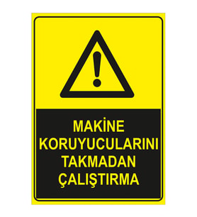 MIGNATIS - Makine Koruyucularını Takmadan Çalıştırma Levhası - Sac Malzeme 35x50cm