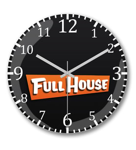 Seriado Full House Duvar Saati Bombeli Gercek Cam