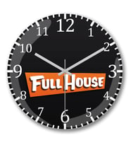 Seriado Full House Duvar Saati Bombeli Gercek Cam