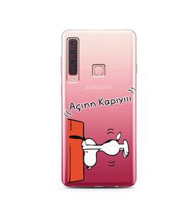 Snoopy Tasarımlı Süper Şeffaf Silikon Telefon Kılıfı Samsung A9 (2018)  