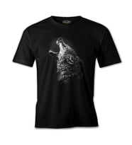 Göktürk Kurt Siyah Erkek Tshirt