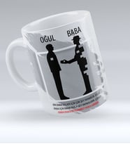 Oğul Baba Beyaz Kupa Bardak