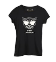 Think Different Siyah Kadın Tshirt