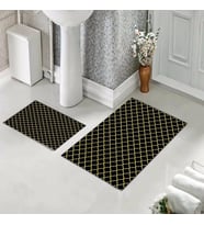 Banyo Halısı Ikili Klozet Takımı Kaymaz Tabanlı (60 xm x 100 cm + 40 cm x 60 cm) 