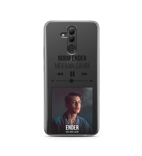 Norm Ender Mp3 Tasarımlı Süper Şeffaf Silikon Telefon Kılıfı Huawei Mate 20 Lite