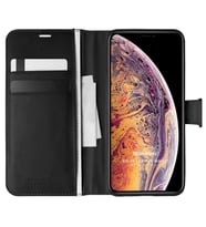 Microsonic Apple iPhone XS Max Kılıf Delux Leather Wallet Siyah